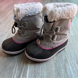 Sorel Gray and Pink winter boots